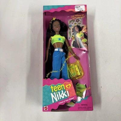 Muñeca Barbie NIKKI ADOLESCENTE 1996 #17353 Friend Of TEEN SKIPPER NRFB NUEVA EN CAJA Mattel China Foto 1 de 2