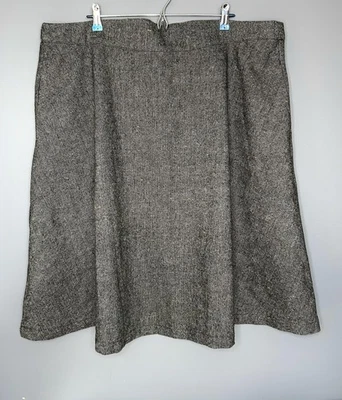 Falda ModCloth Tweed para Mujer 3X Gris Mezcla de Lana Línea A Midi Plus Oficina Retro Foto 1 de 4