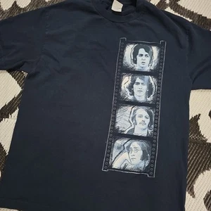 Mens Large The Beatles Blue Shirt Rock Band Film Strip on AAA Alstyle Large - Picture 1 of 7