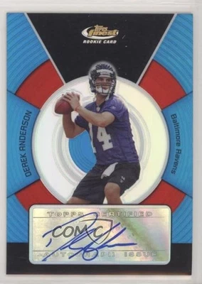 2005 Topps Finest Blue Refractor /299 Derek Anderson Rookie Auto RC - Image 1 of 2