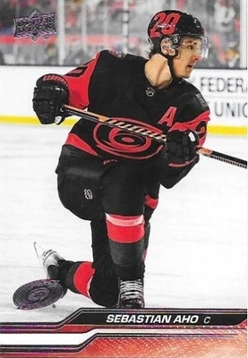 2023-24 Upper Deck Base #30 Sebastian Aho - Carolina Hurricanes - Image 1 of 2