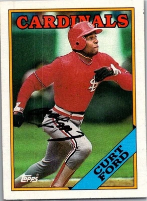 1988 -Curt Ford- Topps Autograph/Signed/Auto Baseball Card #612 Cardinals - Image 1 of 2