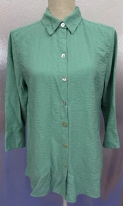 John Mark Shirt Damen Gr. S hellgrün Shell Button Down hinten vorne 3/4 Arm - Bild 1 von 5