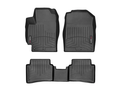 WeatherTech FloorLiner for 2018-2022 Hyundai Accent - 1st & 2nd Row, Black - Image 1 of 4