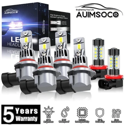 For Nissan Armada 2011-2015 LED Headlight Hi&Lo Beam Fog Bulbs Super Bright - Image 1 of 4