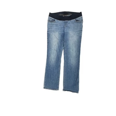 Pantalones de mezclilla Liz Lange Maternity Bootcut para mujer talla 12 azul lavado oscuro Foto 1 de 4