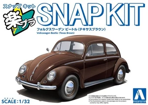 Aoshima 1/32 Scale Model Snap Kit 20-TB Volkswagen Beetle Texas Brown Prepainted - Picture 1 of 4