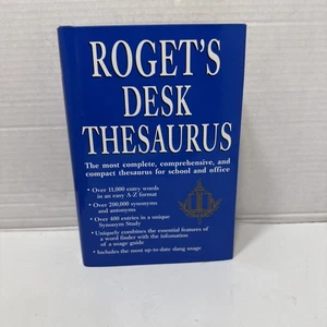 Roget's Desk Thesaurus by Random House and Webster Staff 1996 Hardcover DJ - Picture 1 of 11