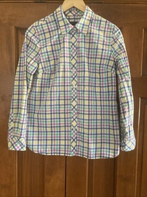 Talbots Cotton Multi Color Plaid Button Up Shirt Women’s Sz Small S Long Sleeves - Image 1 of 4