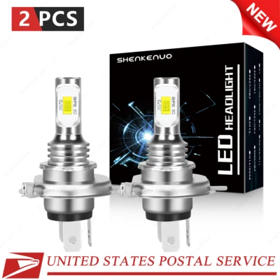 2x H4 9003 LED Headlight Bulbs for Hino 258 2015 2016 2017 Hi/Low Beam White Kit - Изображение 1 из 4