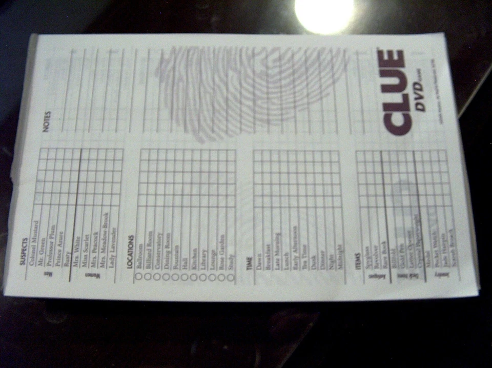 2006 Clue DVD Game Replacement Cluepad with 25 Sheets Score Pad - Image 1 of 1