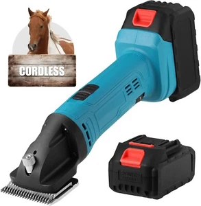 Cordless Electric Professional Horse Clippers,Horse Clippers with 2 PCS Recharge - Picture 1 of 6