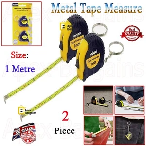 2 Piece Rolson 1m Metal Tape Measure Self-Locking Grip Metric Measuring DIY Tool - Picture 1 of 7