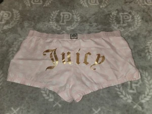 Women's Juicy Couture Pink Polka-Dot Logo Lightweight Sleep Shorts Size Medium - Picture 1 of 9