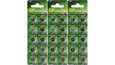 30 pilas alcalinas nuevas GP LR44 AG13 A76 V13GA 357 1,5 V - Vendedor de EE. UU. Exp 2020 Foto 1 de 4