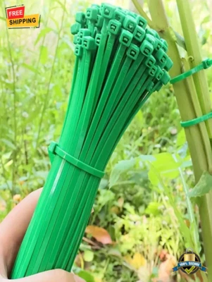 100pcs Gardening Plant Zip Ties Plastic Straps for Plant Support & Fixing - Image 1 of 4
