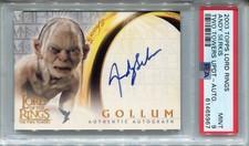 Lord Of The Rings The Two Towers Update Autograph Card Andy Serkis PSA 9