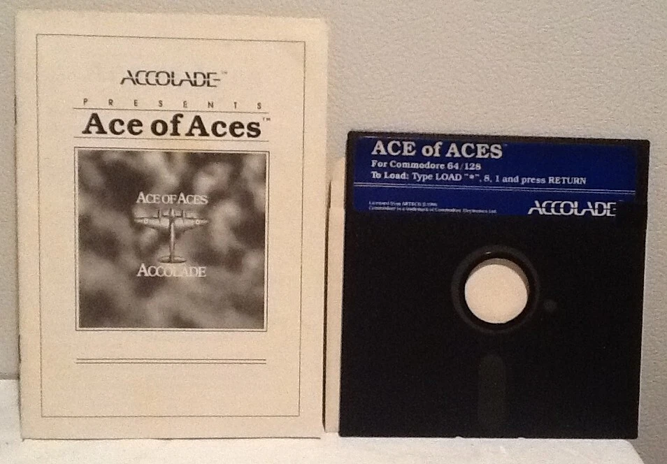 C64 Ace of Aces Instructions Disk Software 1988 Accolade Untested - Image 1 of 1