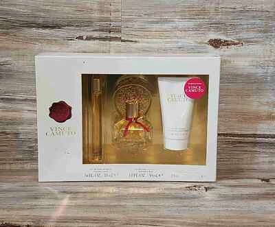 NEW Vince Camuto White Multi Gift Set Eau De Parfum Rollerball Body Lotion Women - Image 1 of 4