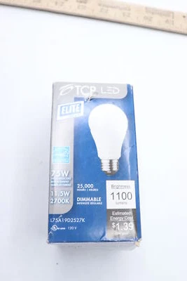 TCP LED A19 Light Bulb 1100 Lumens 75W L75A19D2527K - Image 1 of 3