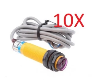 10 pcs Photoelectric sensor 18mm tubular 10cm range PNP NO 6-36VDC PST18-CP13-C1 - Picture 1 of 2