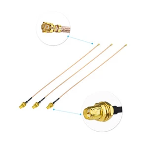 3x Mini PCI IPX U.FL vers RP-SMA Antenne RG178 Câble 8" pour DJI Phantom 3 Standard - Photo 1/6