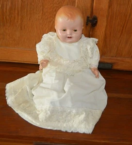 BEAUTIFUL old 20” Blue Eyed BABY DOLL Sleepy Eyes still has shoes - Picture 1 of 13