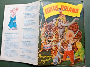 1957 programm CIRCUS ROLAND Charly Baumann cirque circo programme programa - Bild 1 von 3