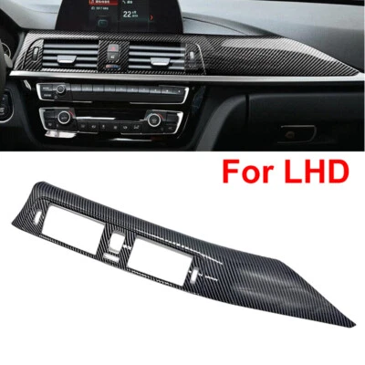 Tapicería del panel del tablero de instrumentos de la consola central estilo fibra de carbono para BMW F30 F31 2012-2019 Foto 1 de 4