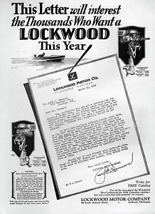 1928 Lockwood Ace & Chief Outboard Motor Original Print Ad - Imagen 1 de 1