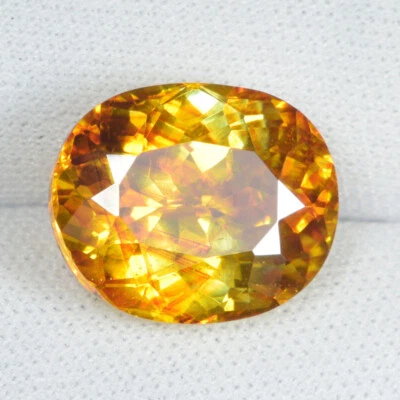 11.36 ct BEST GRADE MULTI COLOR SPARKLING ORANGE YELLOW NATURAL SPHALERITE  AC - Image 1 of 2