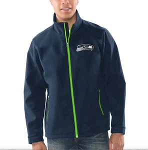 NFL Men's Seattle Seahawks Navy Full Zip Jacket Brand NEW with Tags - Size XXL - Picture 1 of 9
