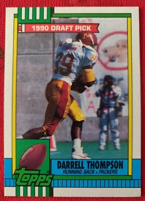 1990 Topps Draft Pick Football Card #155 Darrell Thompson RC - Image 1 of 4