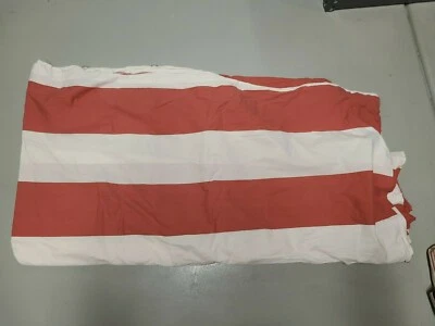 West Elm "Prep Stripe - White/Brick Red" Full/Queen Duvet - Image 1 of 3