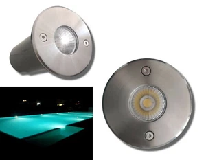FARETTO INCASSO LED DA ESTERNO PISCINA GIARDINO 12W IP68 6000K 24V 30° - Foto 1 di 1