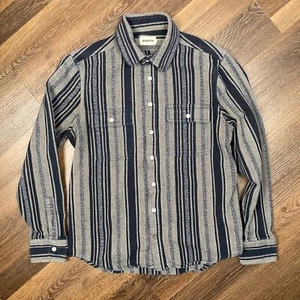 Camicia uomo Taylor Stitch bottoni taglia 38 blu navy cotone biologico coperta flanella - Foto 1 di 7