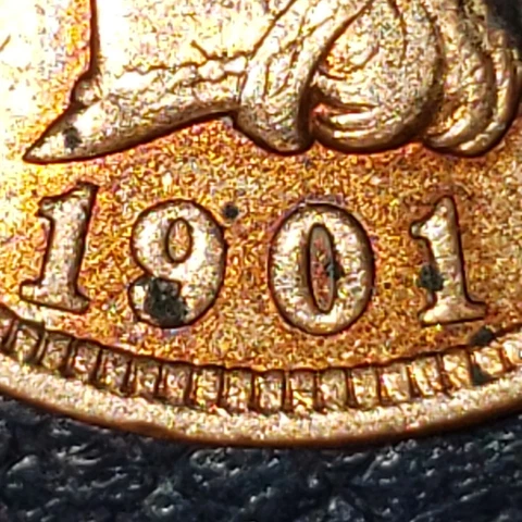 1901 Indian Head Penny/Cent (AU+) Cover