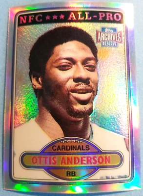 Ottis Anderson St. Louis Cardina2001 Topps Reprint Refractor #170 Football Card  - Image 1 of 2