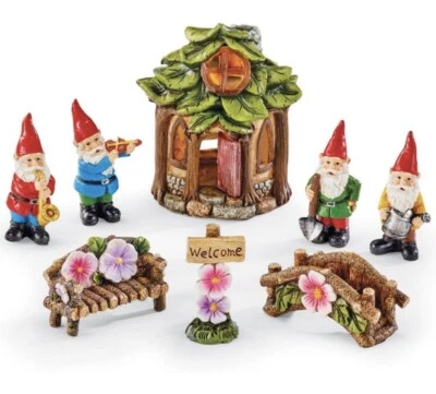 Коллекции и т. д. вручную 8 изделий мини сад Gnome фигурки декор набор - Изображение 1 из 4
