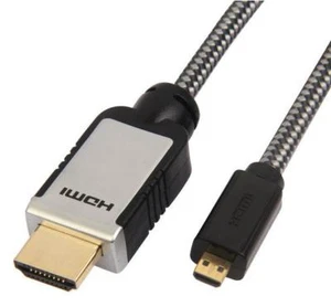 Maplin Pro microHDMI 1080p 4K Resolution Pure Copper Conductors Gold 3D Cable 3M - Picture 1 of 2