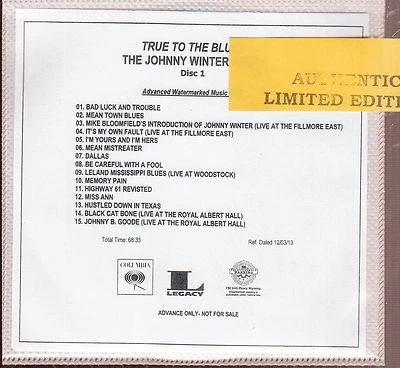 the johnny winter story  true to the blues 4x cd promo  — 第 1/4 张图片