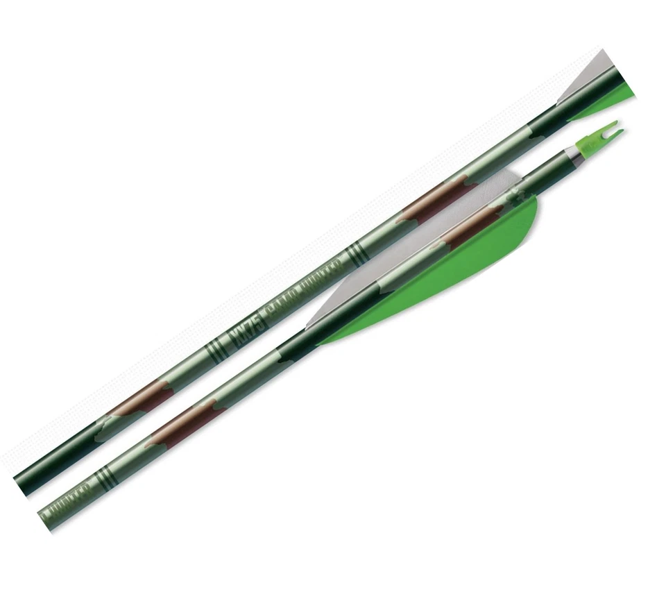 Easton 6-Pack XX75 Camo Hunter 32" Aluminum 4" Vane Arrows Size 2413 #594280TF - Image 1 of 1