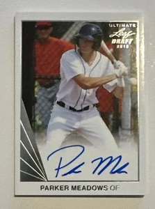 Leaf Draft 2018 BA-PM1 Parker Meadows handsignierte Baseballkarte neuwertig   - Bild 1 von 6