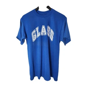 Vintage EC Glass Lynchburg VA Blue Singlestitch T-shirt Size Medium - Picture 1 of 5
