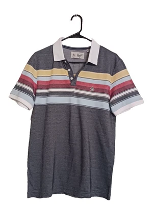 Original Penguin Men's Size Small Multicolor Striped Short Sleeve - Image 1 of 4