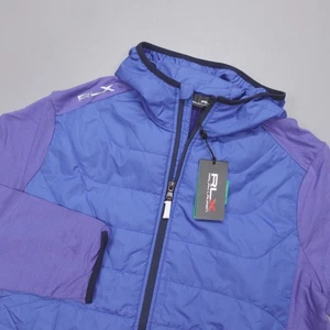 RLX Ralph Lauren Golf Jacket Quilted Hooded Wool Blend Full Zip Men's Size M - Picture 1 of 8