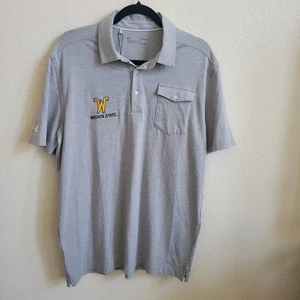 Polo Under Armour nuova con etichette Wichita State University grigia Heat Gear manica corta grande - Foto 1 di 9