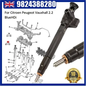Iniettore carburante per Delphi 9824388280 per Peugeot Boxer 2.2L 28657626 Citroen - Foto 1 di 8