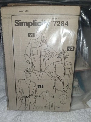 Simplicity 7284 Men's Shirt Sewing Pattern Multiple Styles - Image 1 of 2