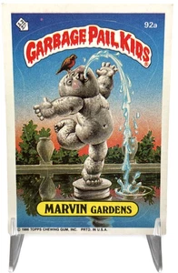Marvin Gardens 1986 GARBAGE PAIL KIDS Sticker Card #92a No Creases Nice Corner - Picture 1 of 8